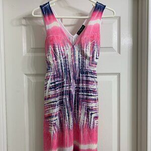 Volume One Juniors Multi-Color Sleeveless Dress, Size L